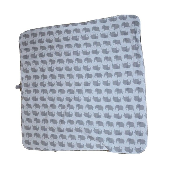 Vintage Carter's Gray Elephant  Receiving baby Blanket Cotton flannel - Picture 1 of 4